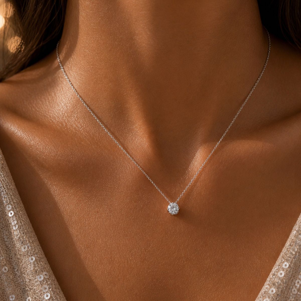 Solitaire Stone Necklace