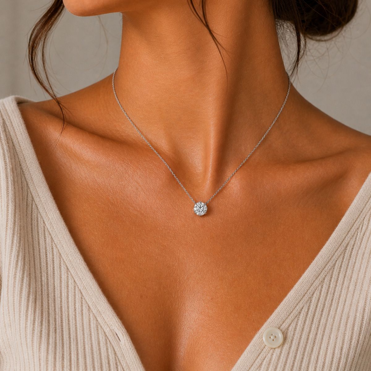 Solitaire Stone Necklace