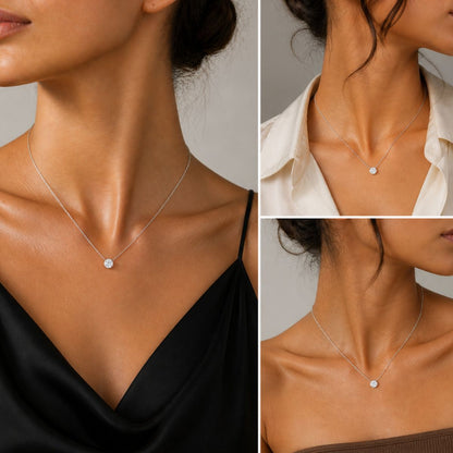 Solitaire Stone Necklace