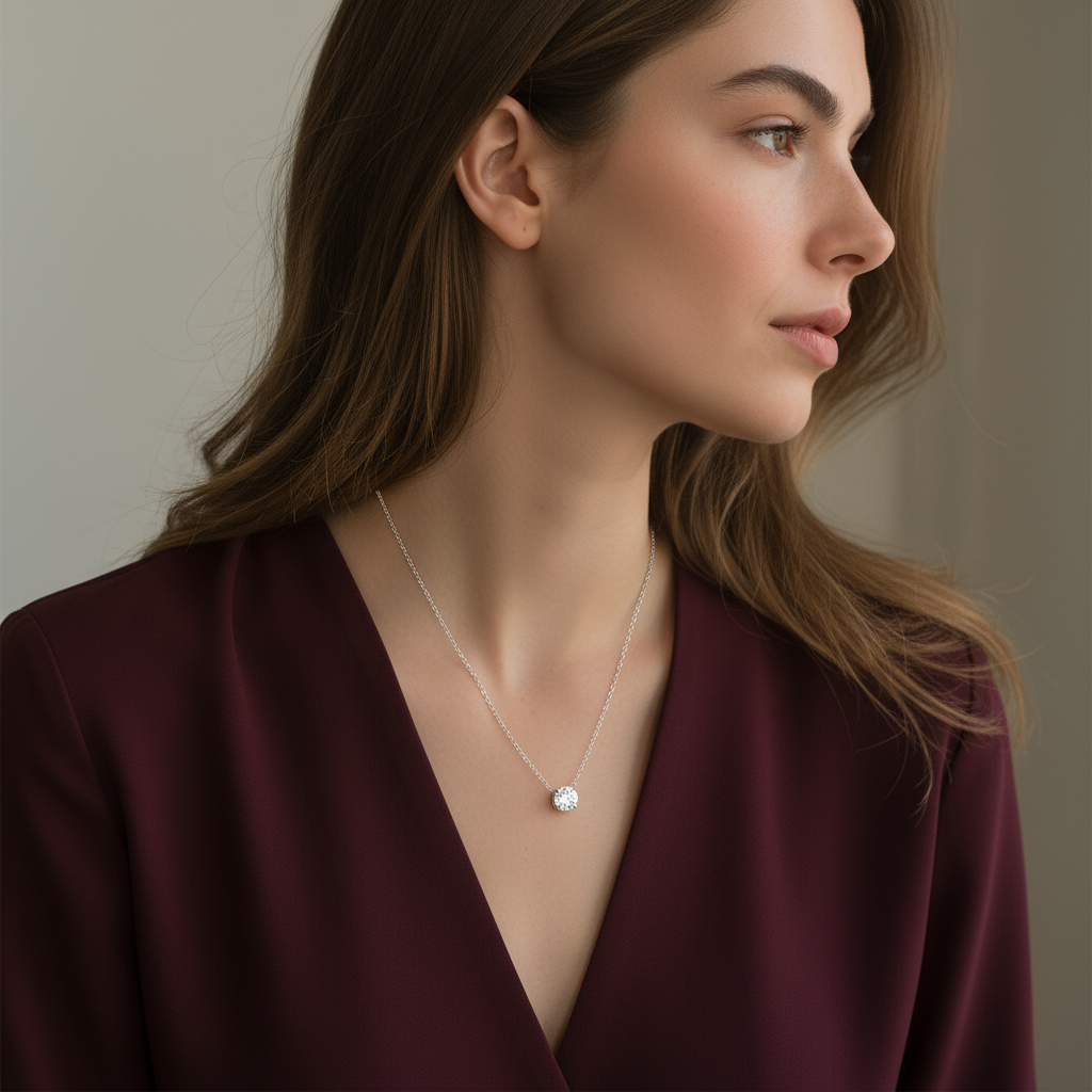 Solitaire Stone Necklace